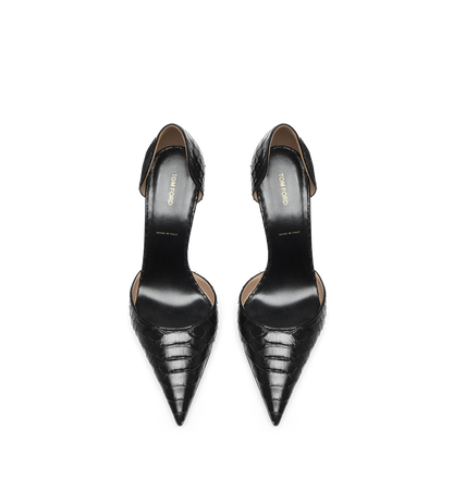 Semi Shiny Printed Python Spire D'Orsay Pump