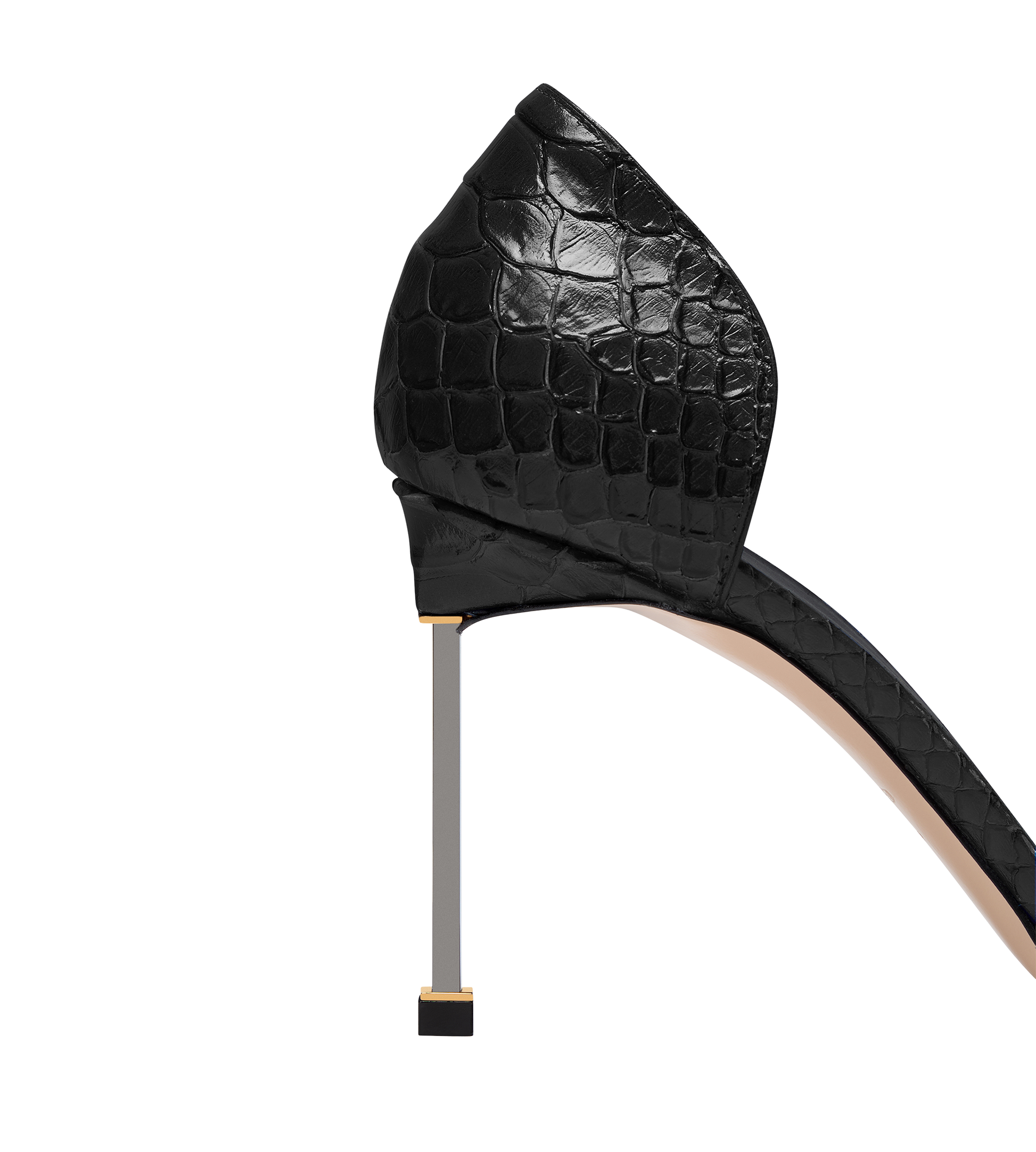 Semi Shiny Printed Python Spire D'Orsay Pump