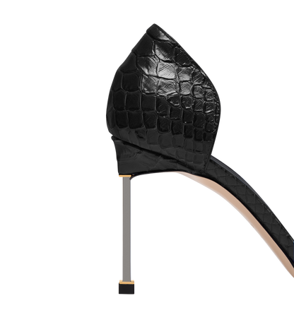Semi Shiny Printed Python Spire D'Orsay Pump
