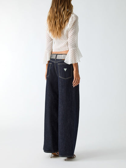 Mid rise loose fit jeans