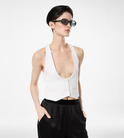Sharp Grain De Poudre Waistcoat