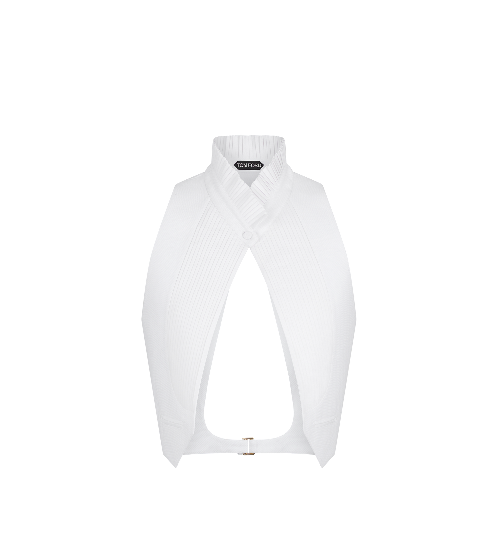 Backless Petite Waistcoat With Pleated Details
