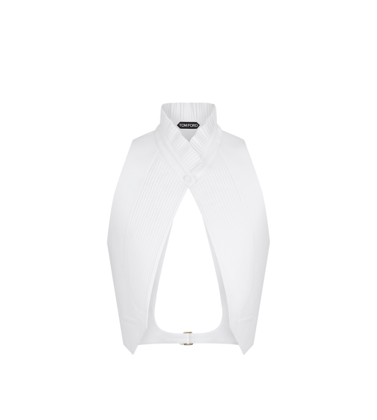 Backless Petite Waistcoat With Pleated Details