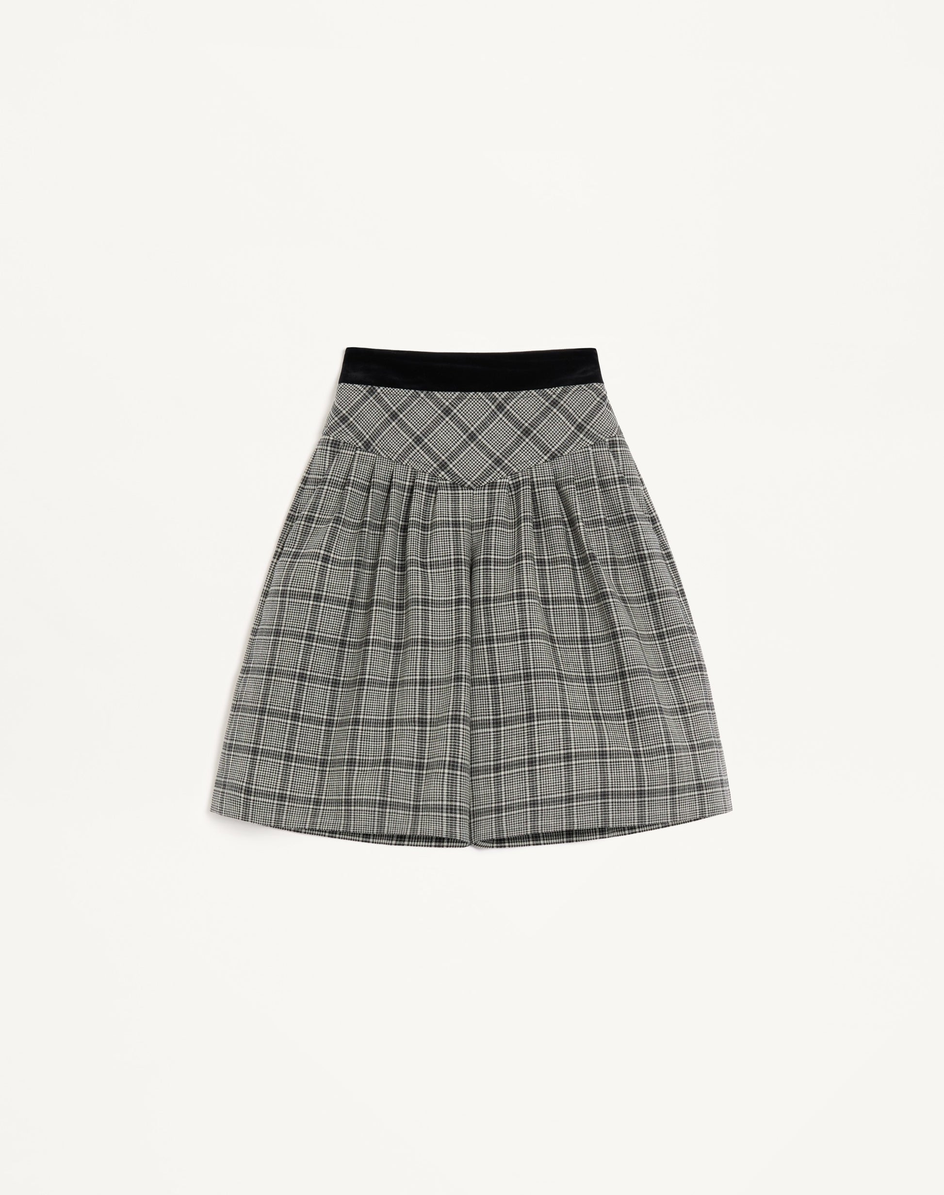 Wool Bermuda Shorts With Check Pattern