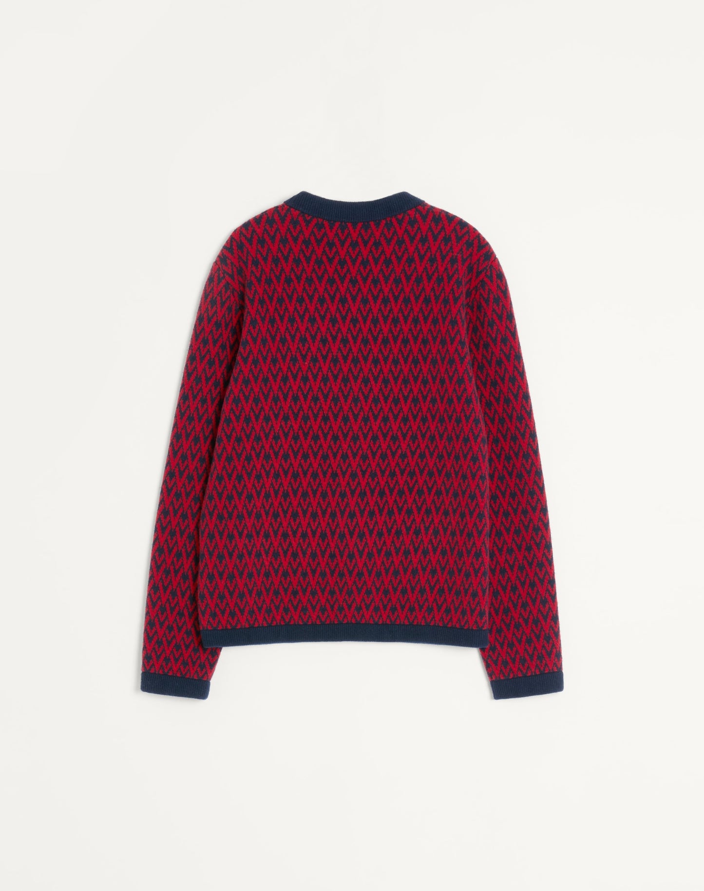 Wool Cardigan With Toute La V Pattern