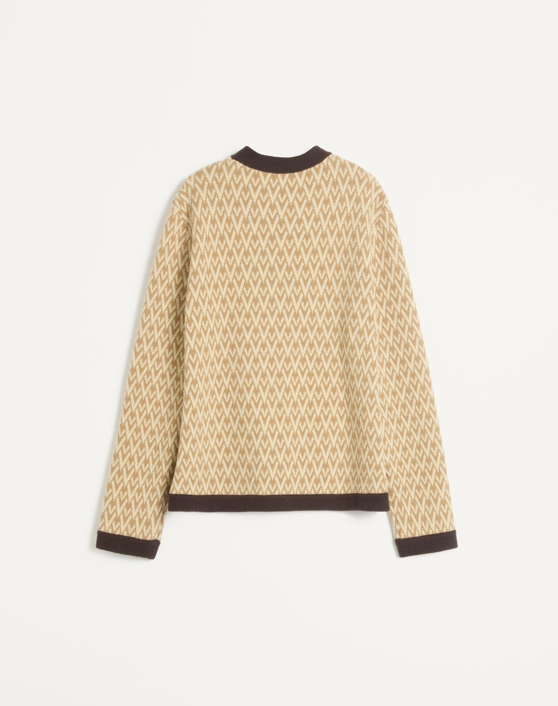 Wool Cardigan With Toute La V Pattern