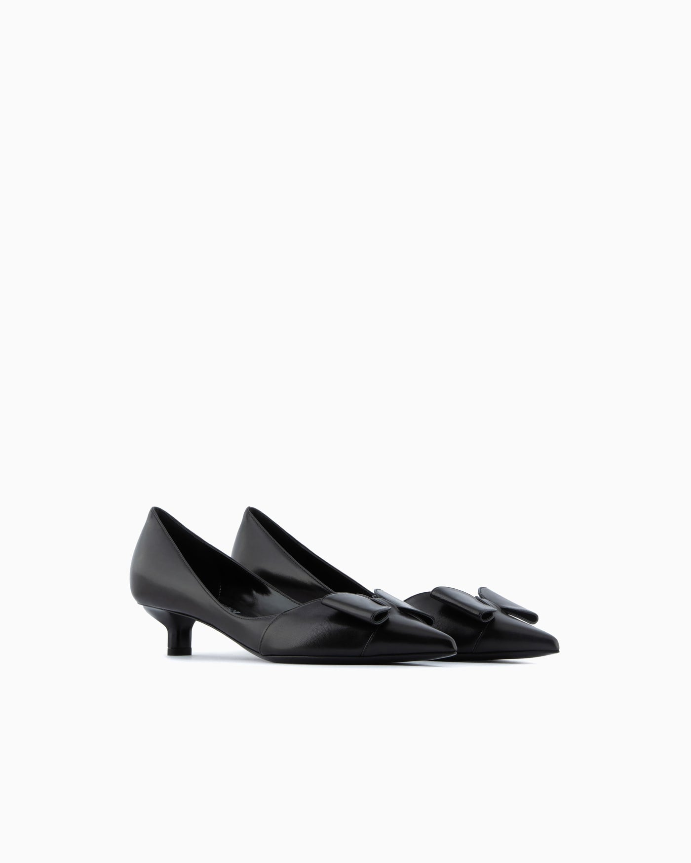 Kitten heeled shoes with bow for woman