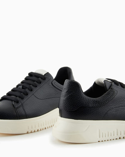 High-top sneaker tumbled leather woman