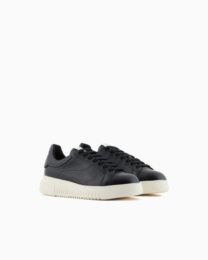 High-top sneaker tumbled leather woman
