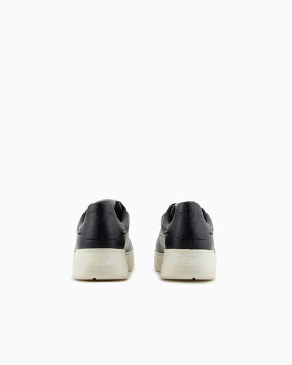 High-top sneaker tumbled leather woman