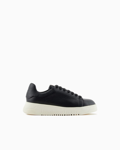 High-top sneaker tumbled leather woman