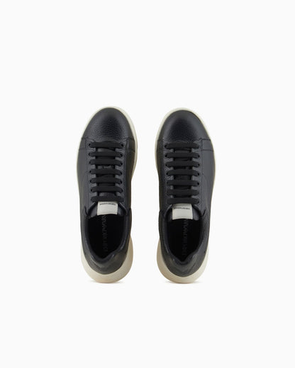 High-top sneaker tumbled leather woman