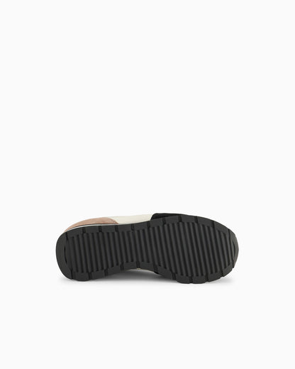 Suede sneakers with reflective and nylon details
