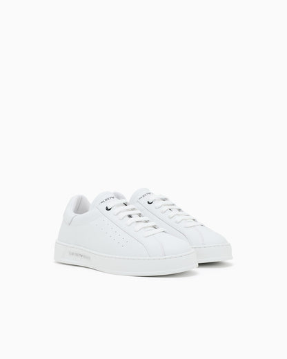 Leather sneakers with logo