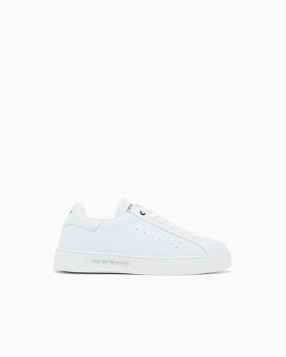 Leather sneakers with logo