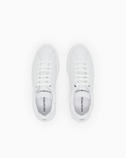 Leather sneakers with logo
