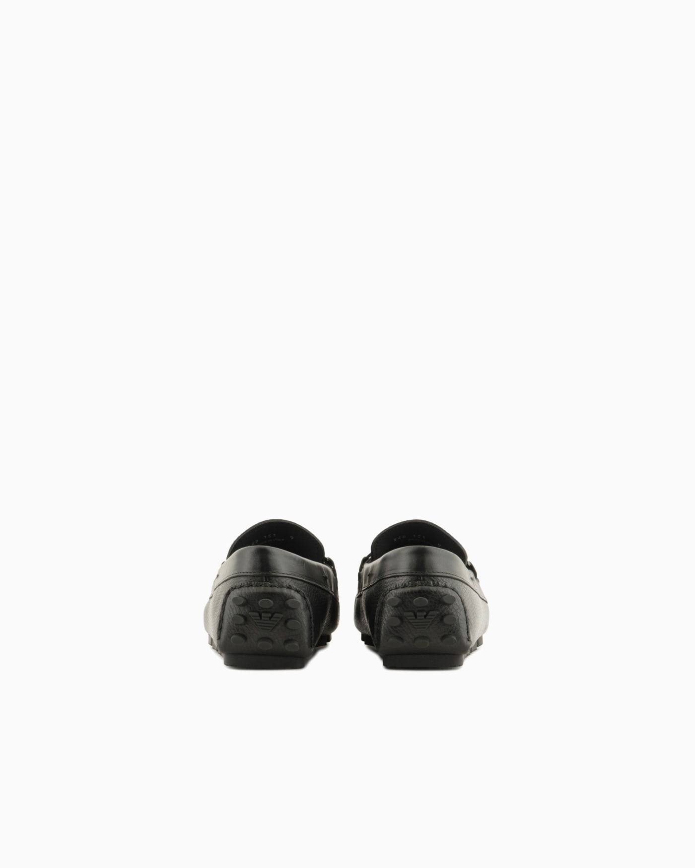 Pebbled leather stirrup loafer man