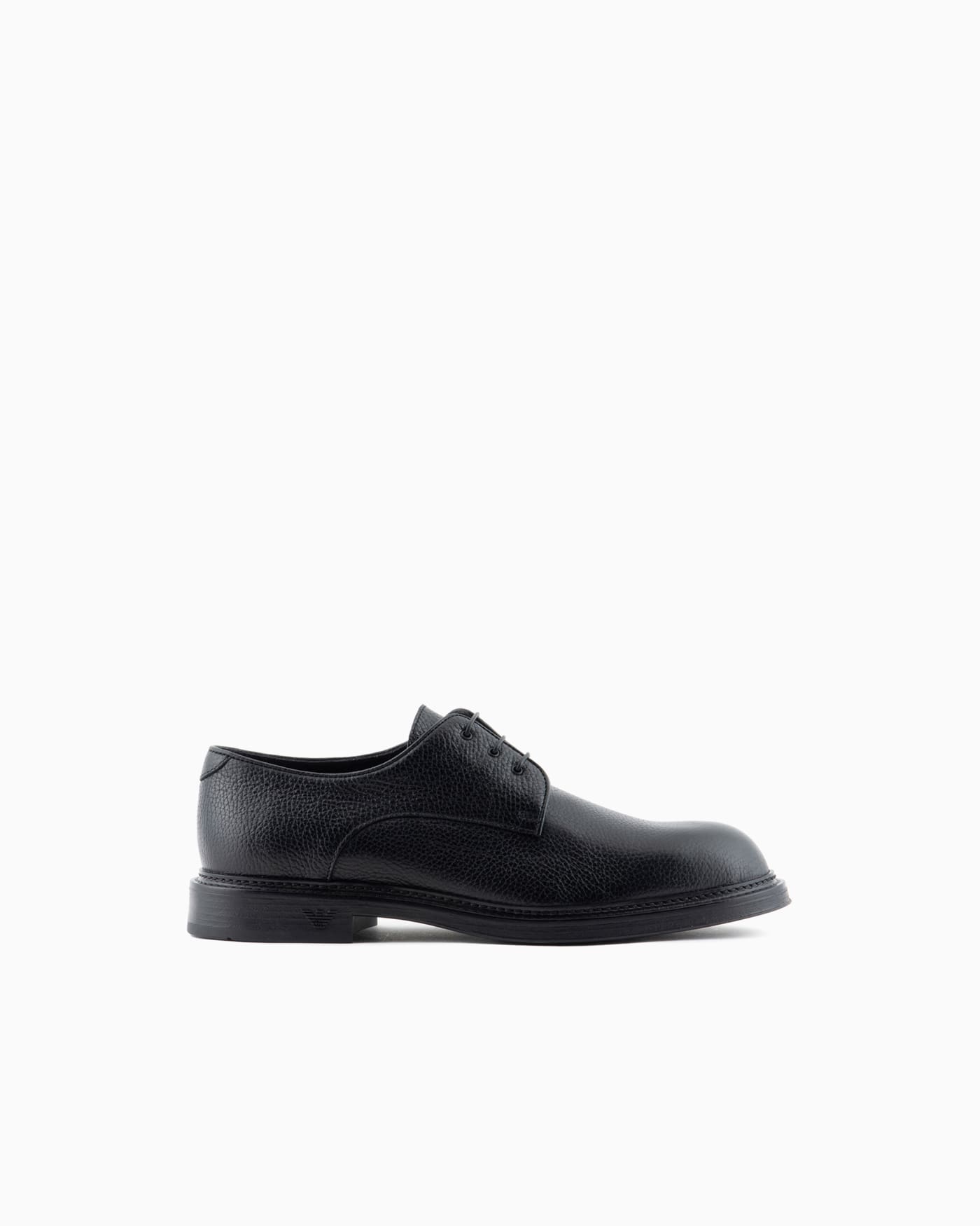 Dress shoes pebbled leather derby for man