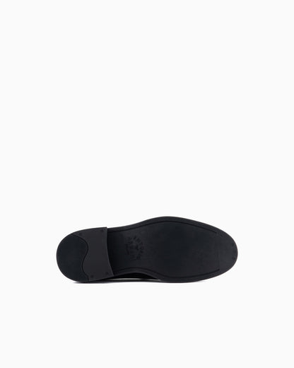 Patent leather slip-on loafers for man