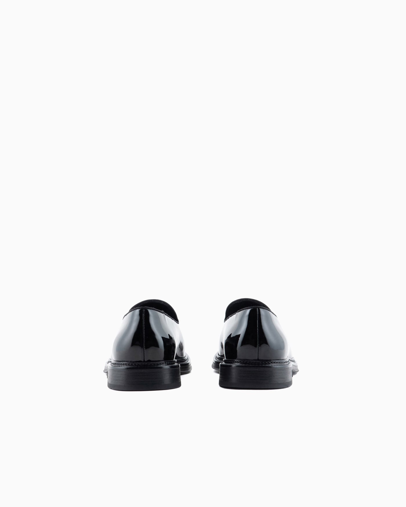 Patent leather slip-on loafers for man