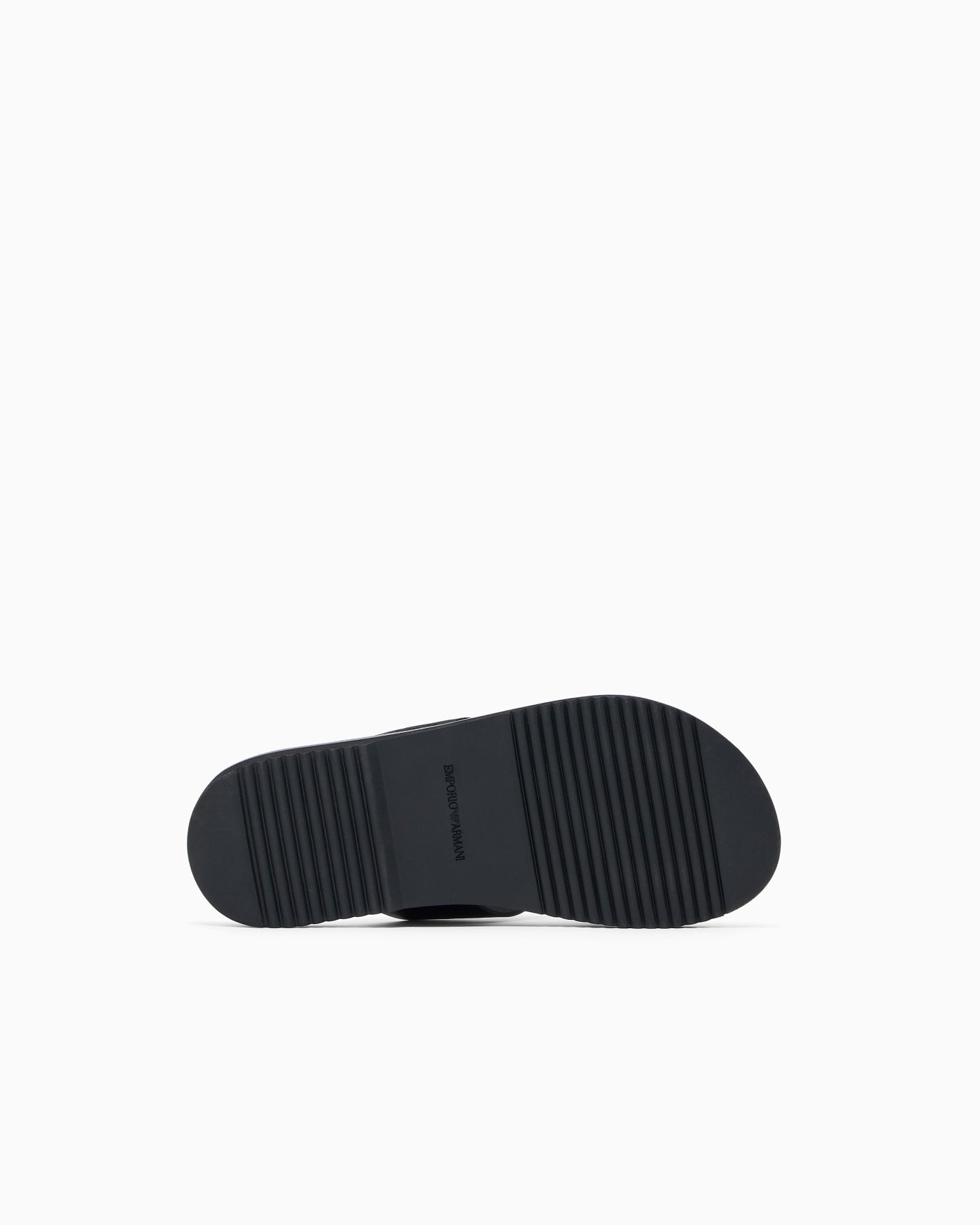Leather cross-over sandals with logo tape