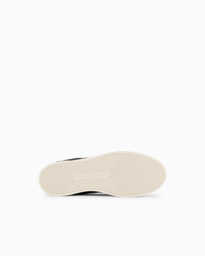 Nylon sneakers with jacquard all-over eagle