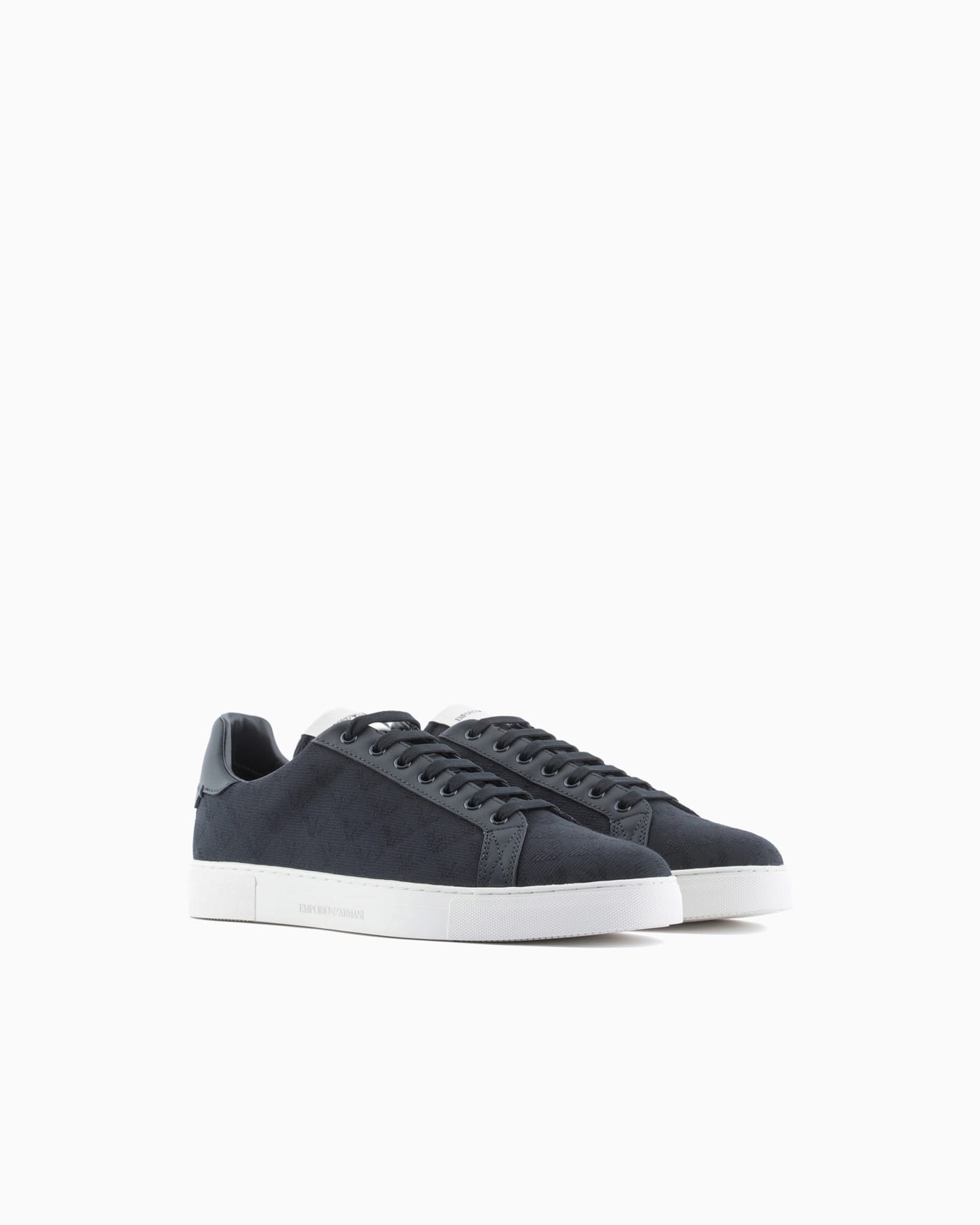 Nylon sneakers with jacquard all-over eagle