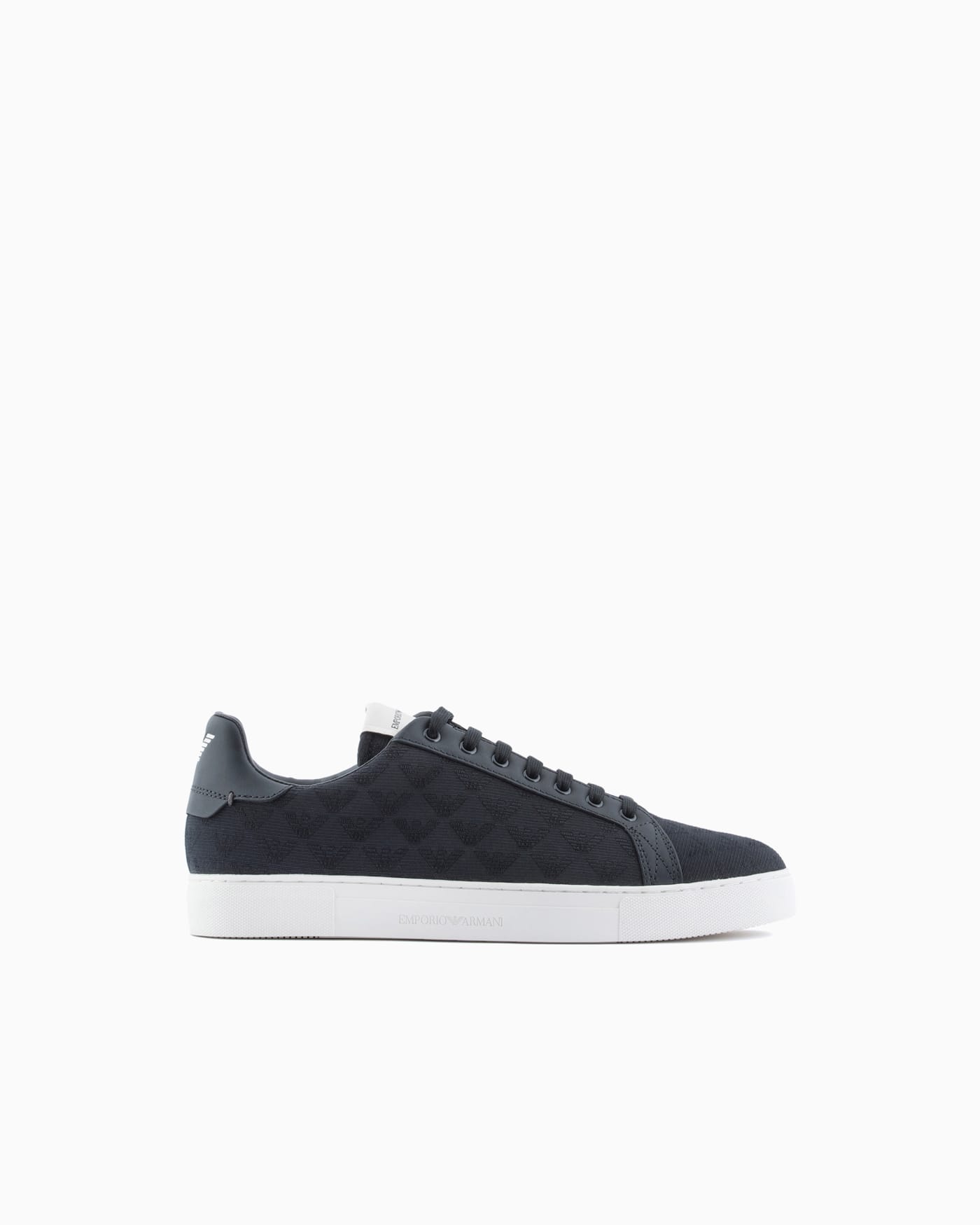 Nylon sneakers with jacquard all-over eagle