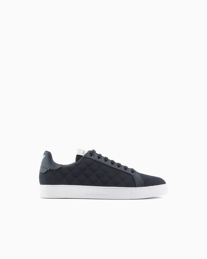 Nylon sneakers with jacquard all-over eagle
