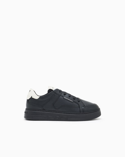 Sneaker tumbled leather padded collar man