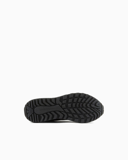 Recycled nylon sneaker saffiano detail man