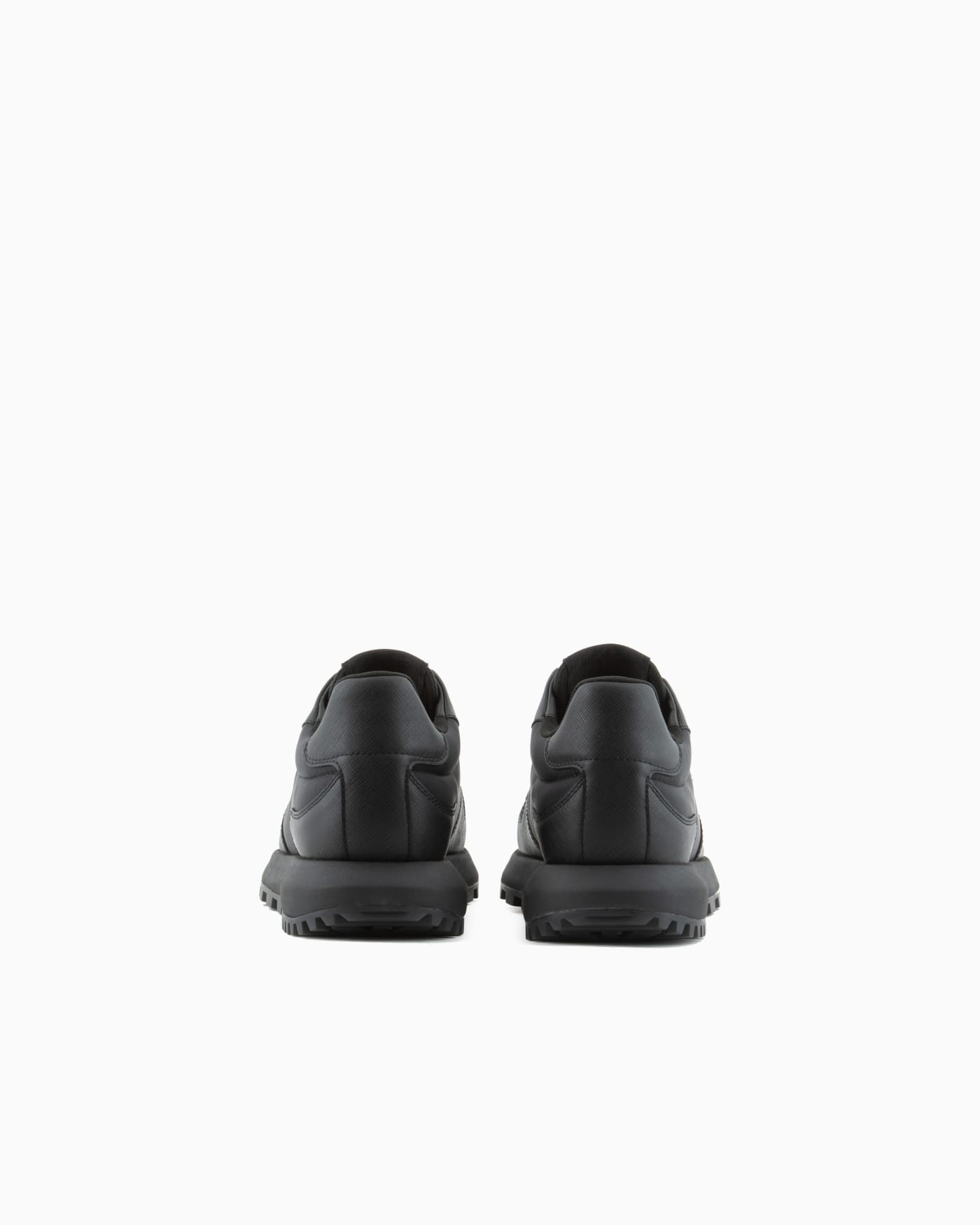 Recycled nylon sneaker saffiano detail man