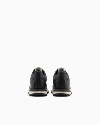 Leather sneakers with thermoformed details