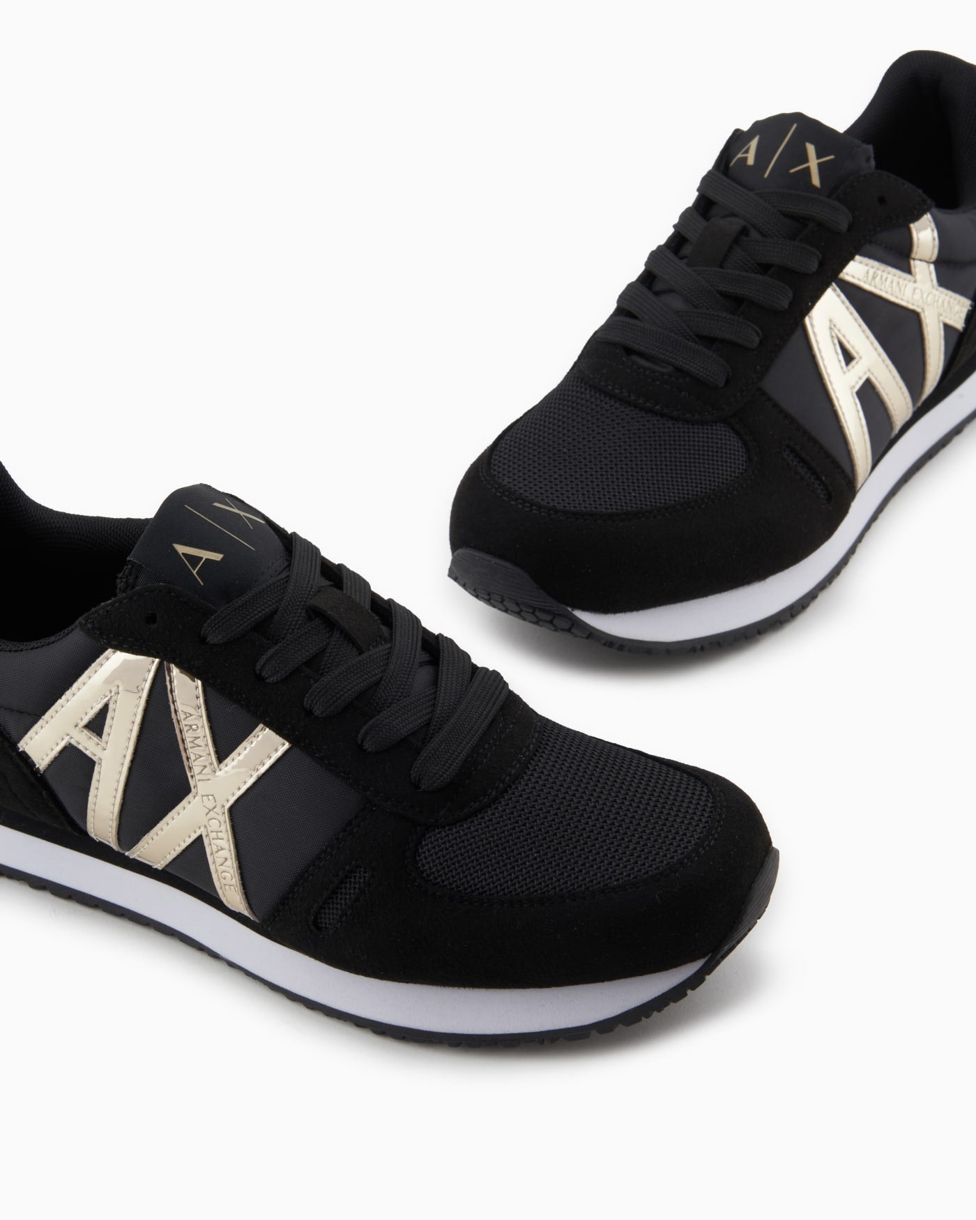 Microfiber sneakers with logo