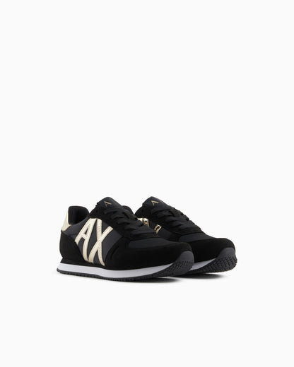 Microfiber sneakers with logo