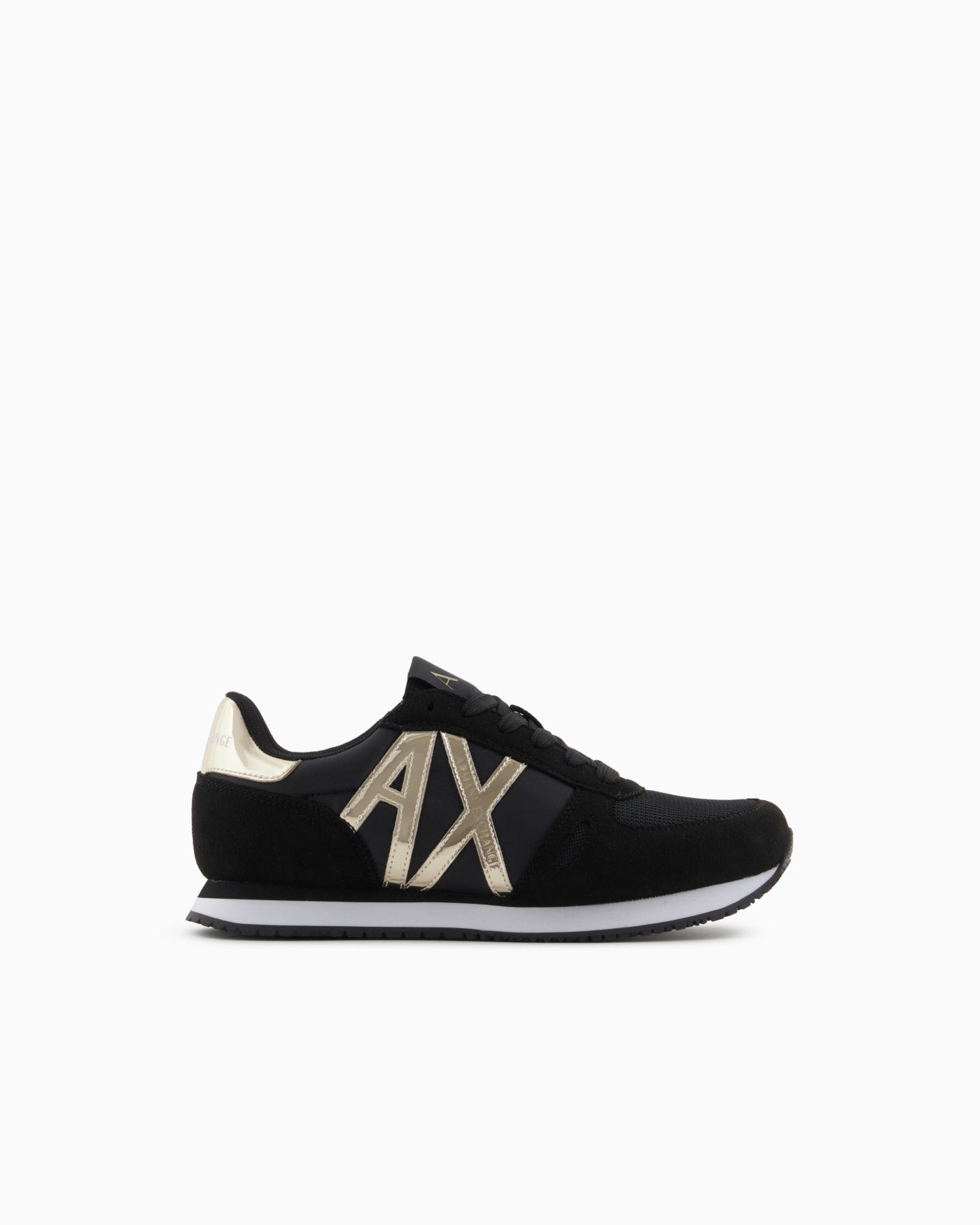 Microfiber sneakers with logo