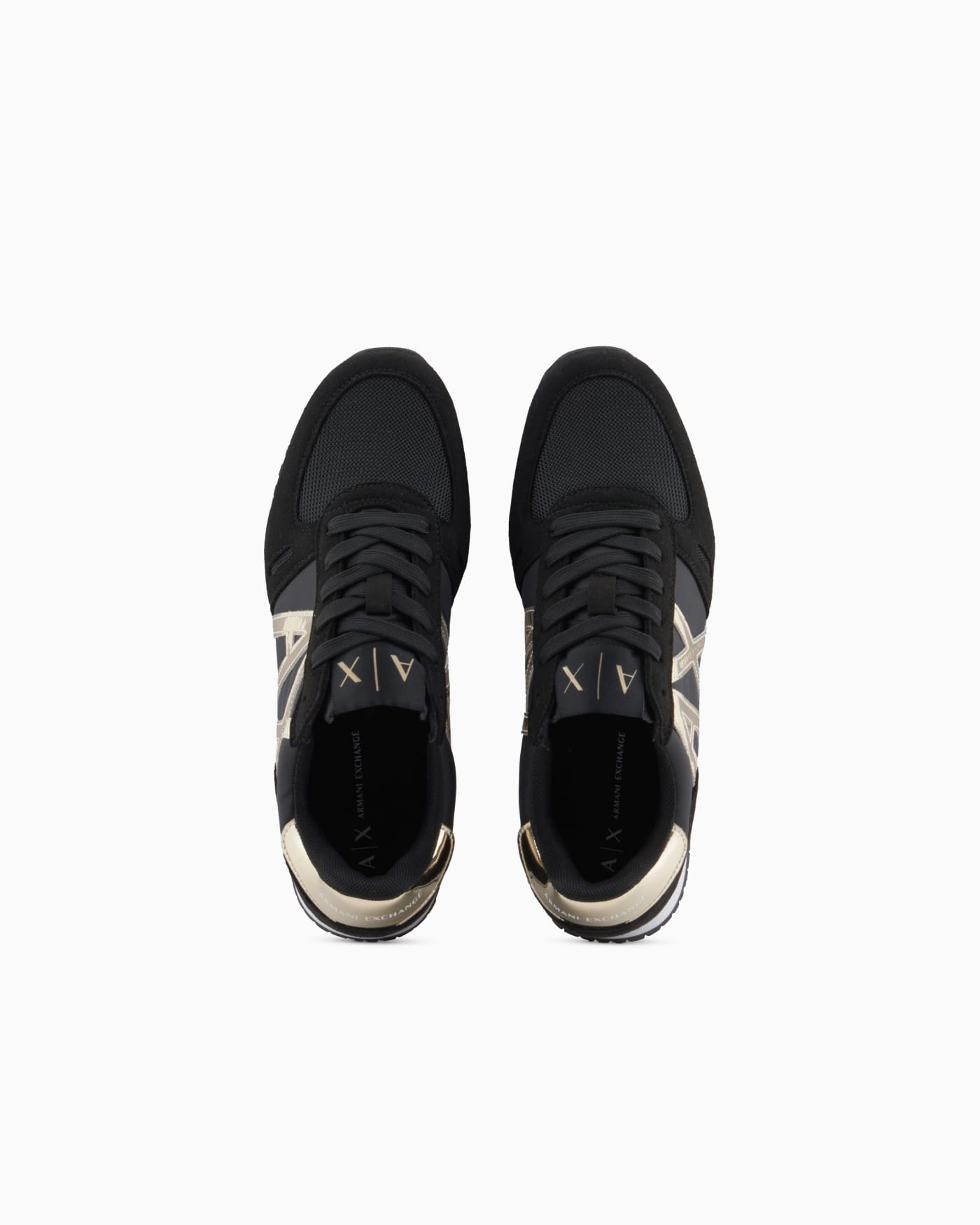 Microfiber sneakers with logo