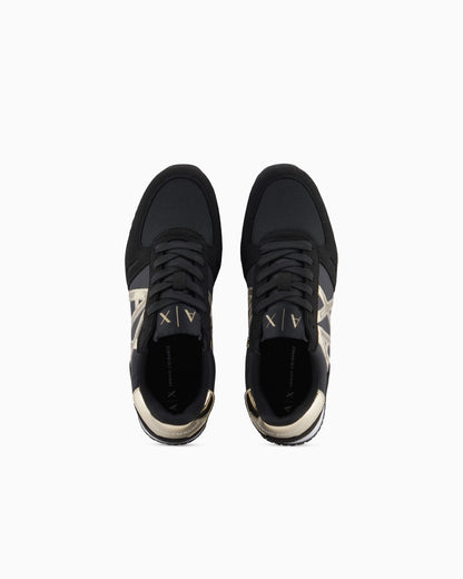 Microfiber sneakers with logo