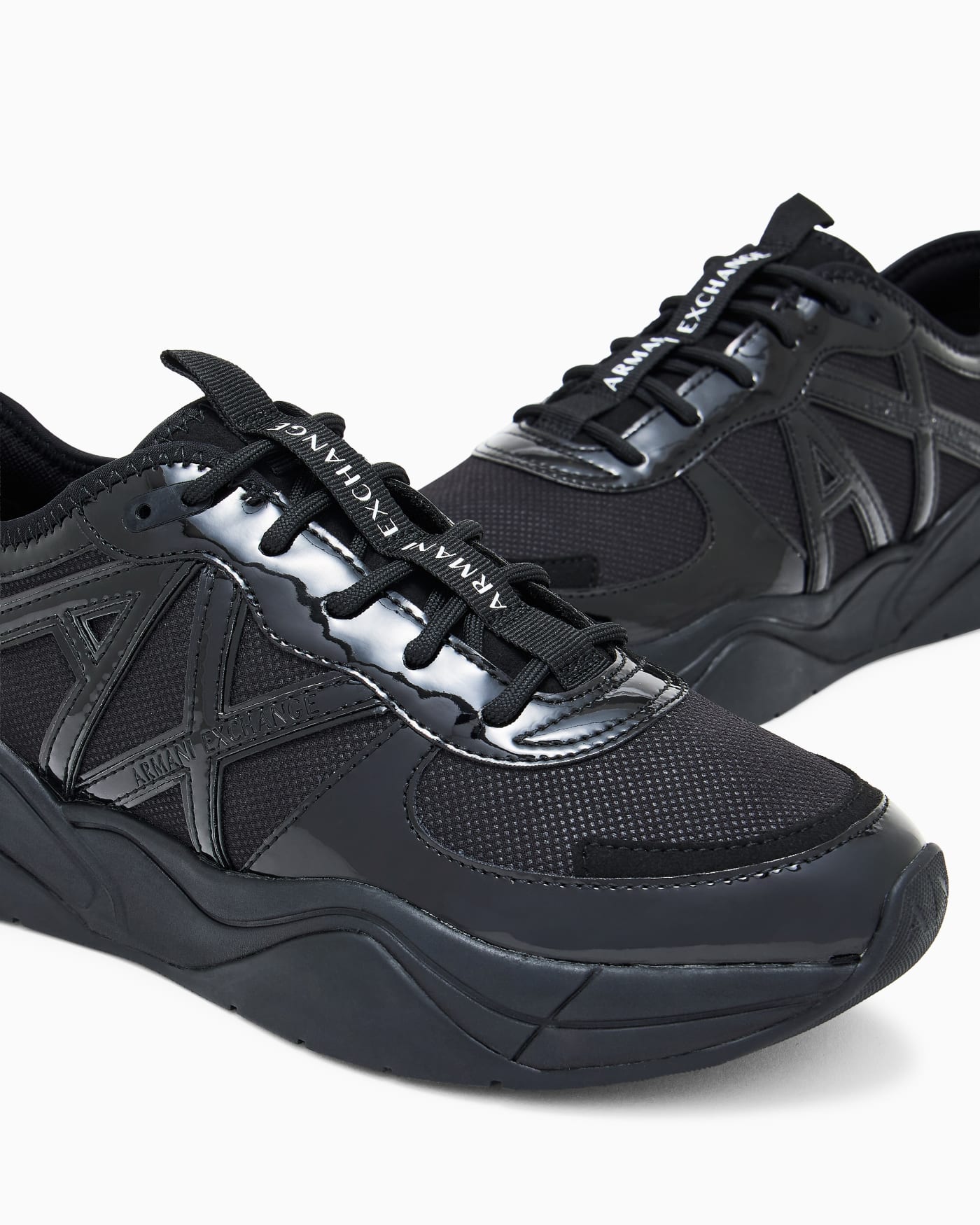 Platform sneaker high-top mesh for woman