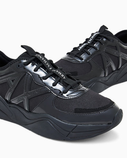 Platform sneaker high-top mesh for woman