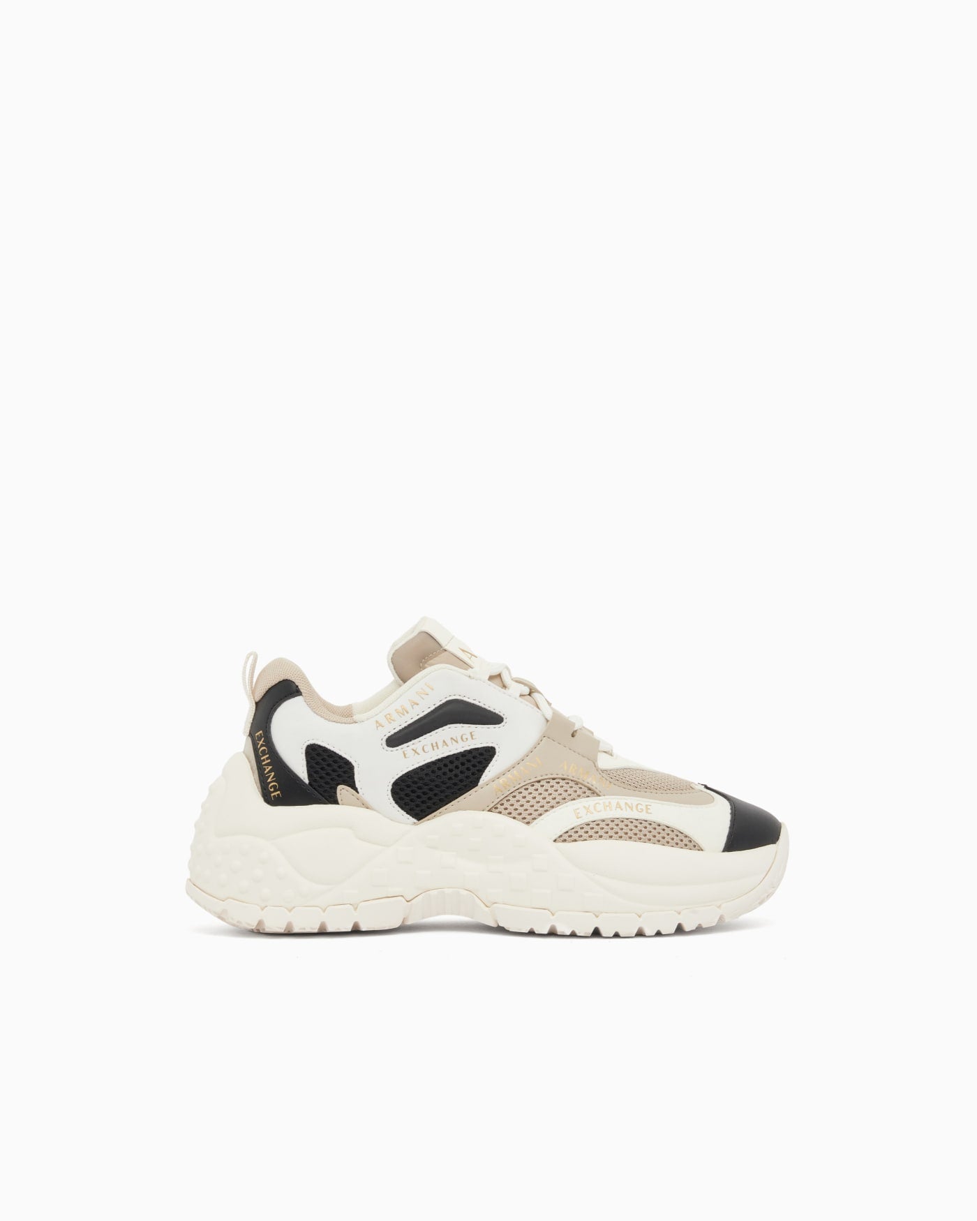 Sneakers in mesh and microsuede