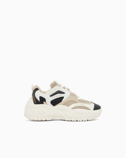 Sneakers in mesh and microsuede