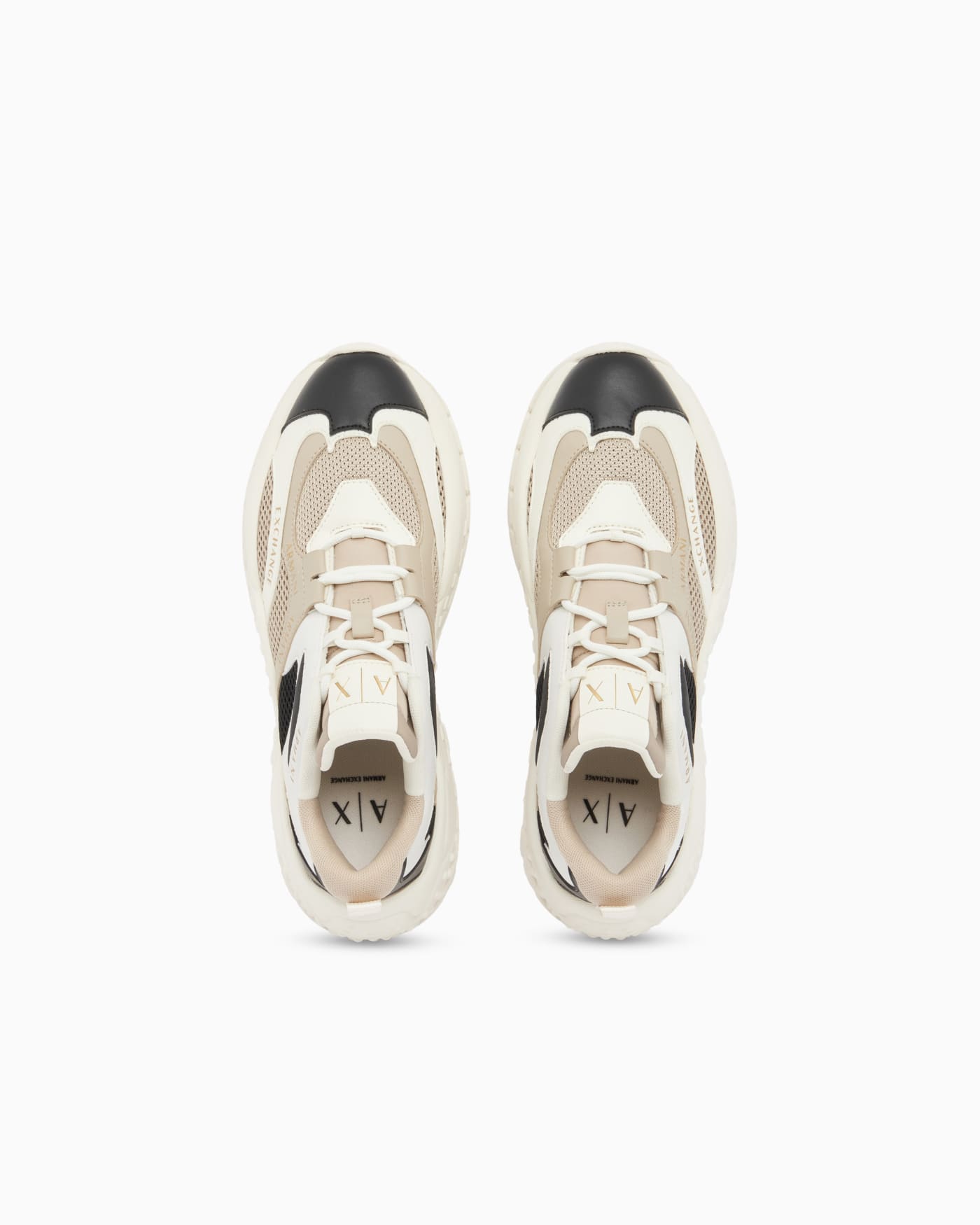 Sneakers in mesh and microsuede