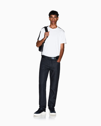 Comfort slim five-pocket jeans in fleece denim Essential