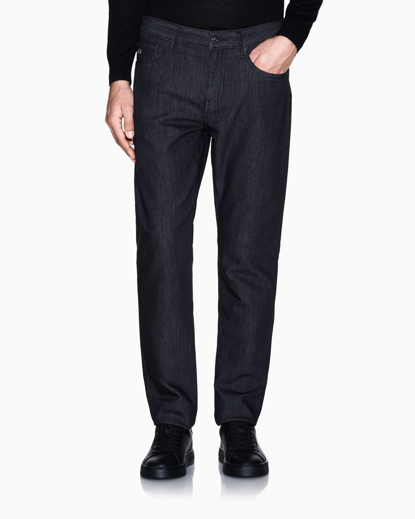 Skinny jeans comfort fleece black for man