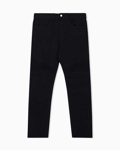 Slim Fit Biker Jeans with a Distressed Effect