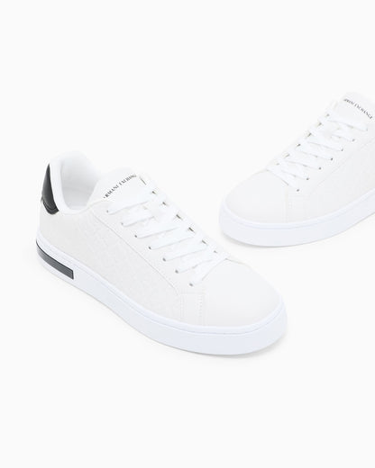 Mesh sneaker saffiano faux leather man