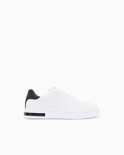 Mesh sneaker saffiano faux leather man