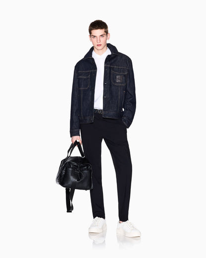 Tailored straight-leg trousers in wool blend Icon