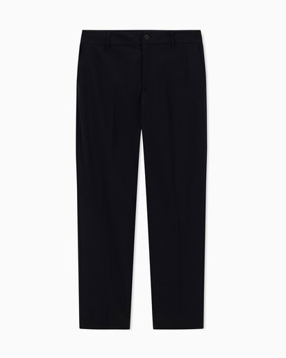 Tailored straight-leg trousers in wool blend Icon